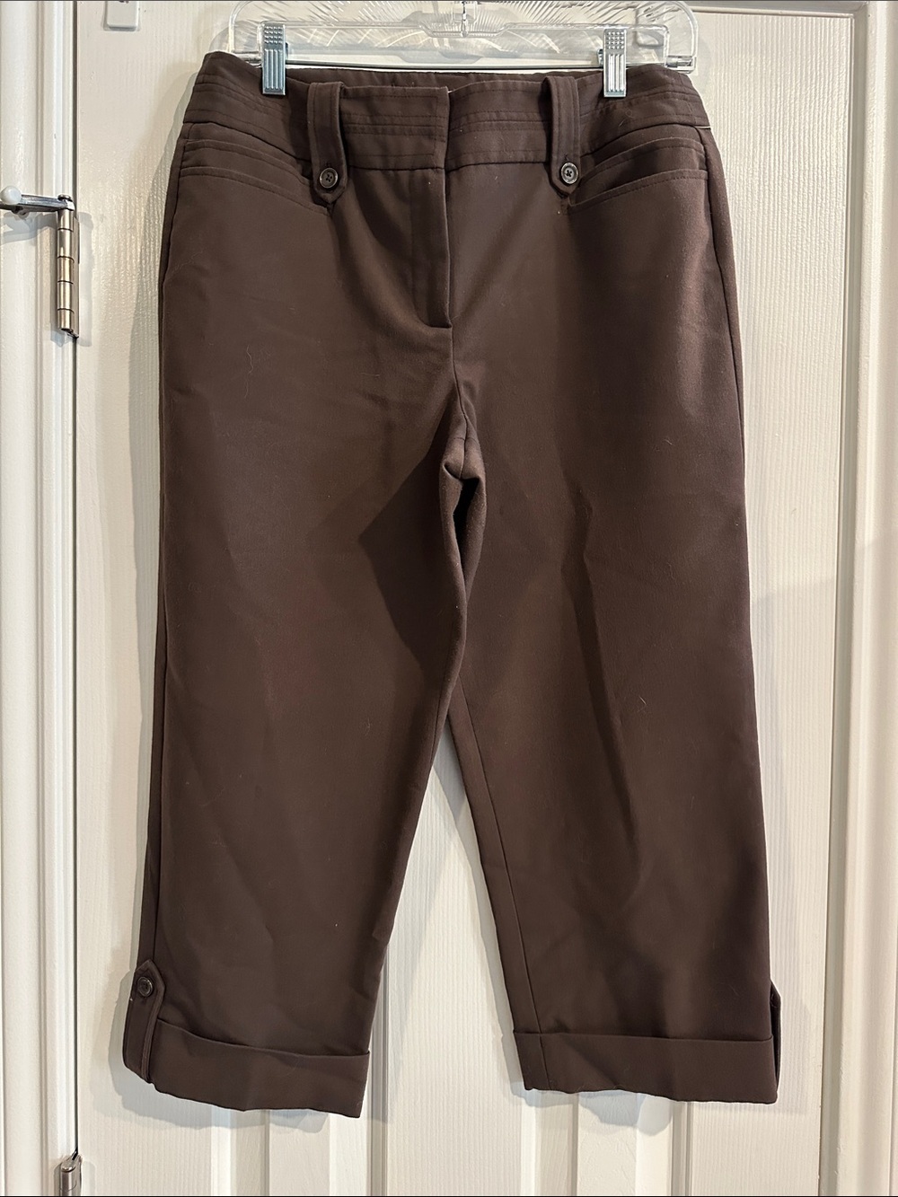 Y2K 2000s Culotte Chocolate Brown Capris Women’s 10 Chic Office Siren